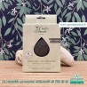 Éponge konjac visage au charbon | Savonnerie de l'île de Ré