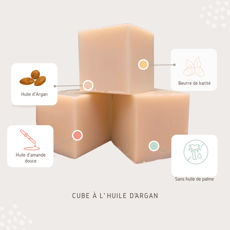 Savon à l'huile d'argan en cube