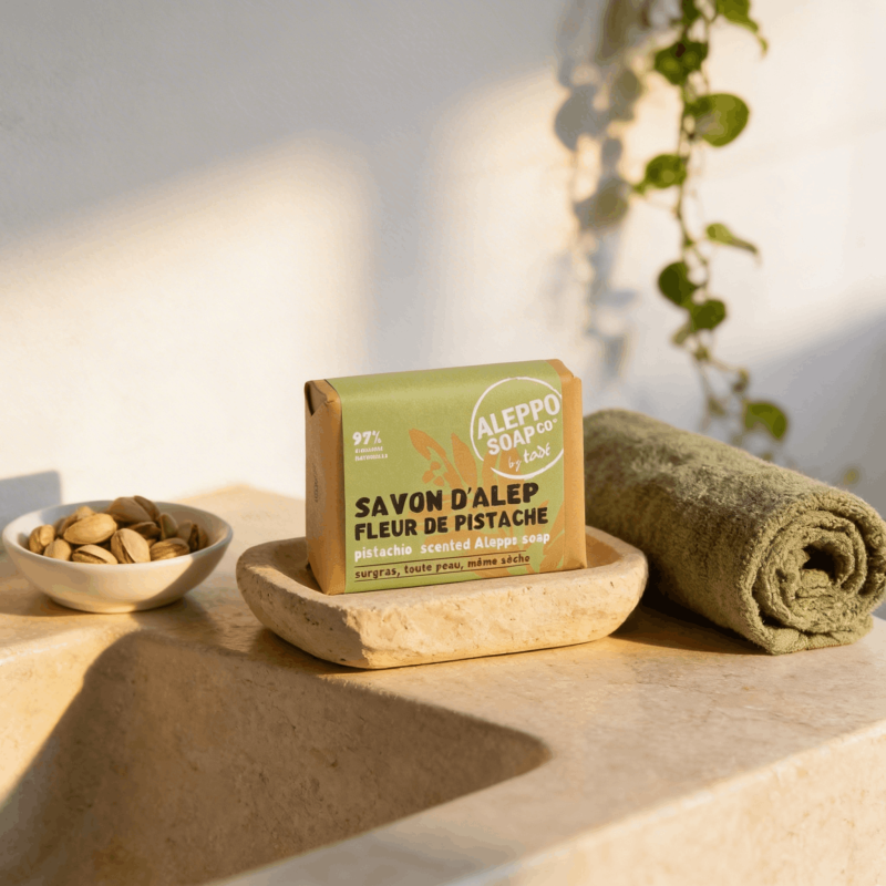 Savon d'Alep Fleur de Pistache 100g | Toute Peau | Loix & Savons