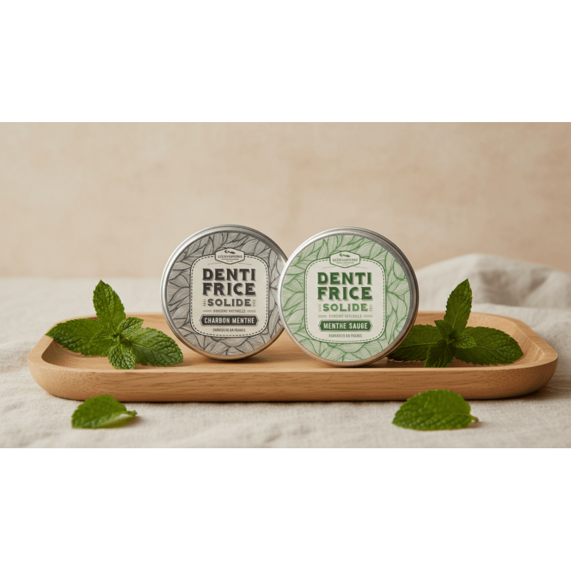 Lot de 2 dentifrices solides naturels 50g | -10%