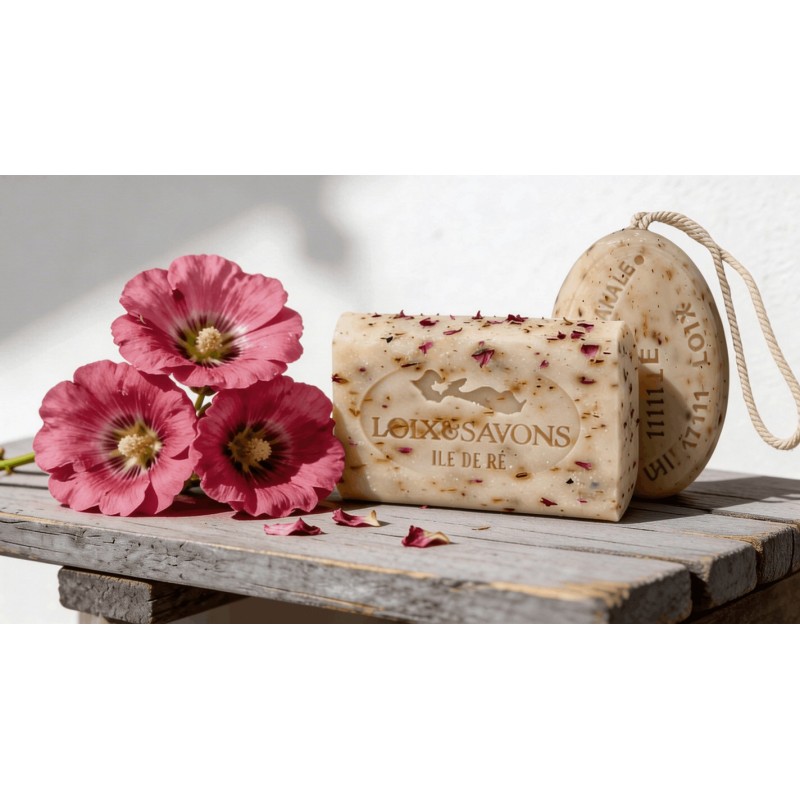 Savon à la rose trémière 100 g et 200 g | Loix & Savons