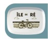 Boîte à savon recyclée 2 en 1, motif vélo de l'île de Ré