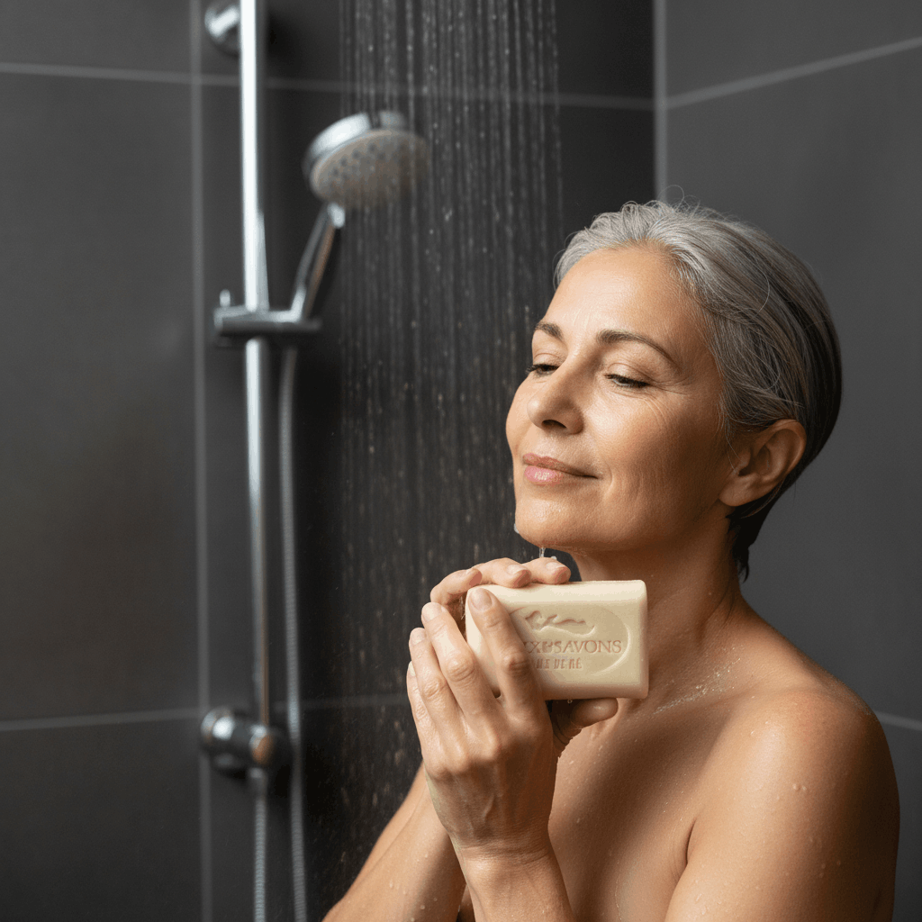 Routine douche quotidienne savon argan